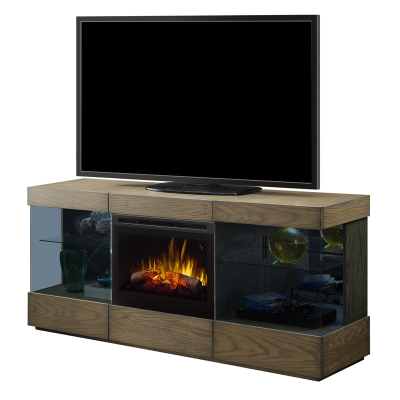 Dimplex Axel Solid Wood TV Stand for TVs up to 78 inches with Electric